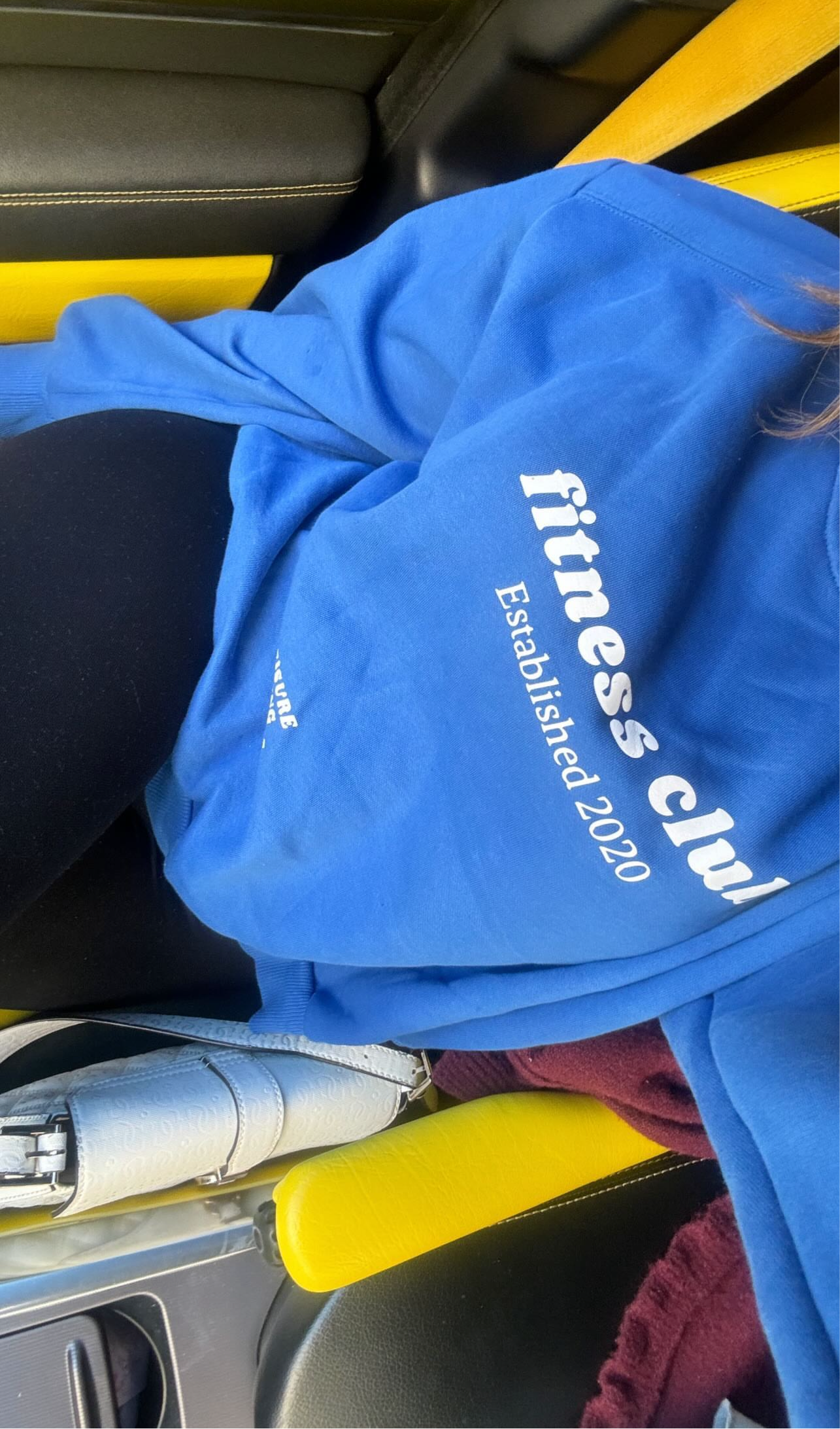 Sweatshirt Fitness club-Bleu