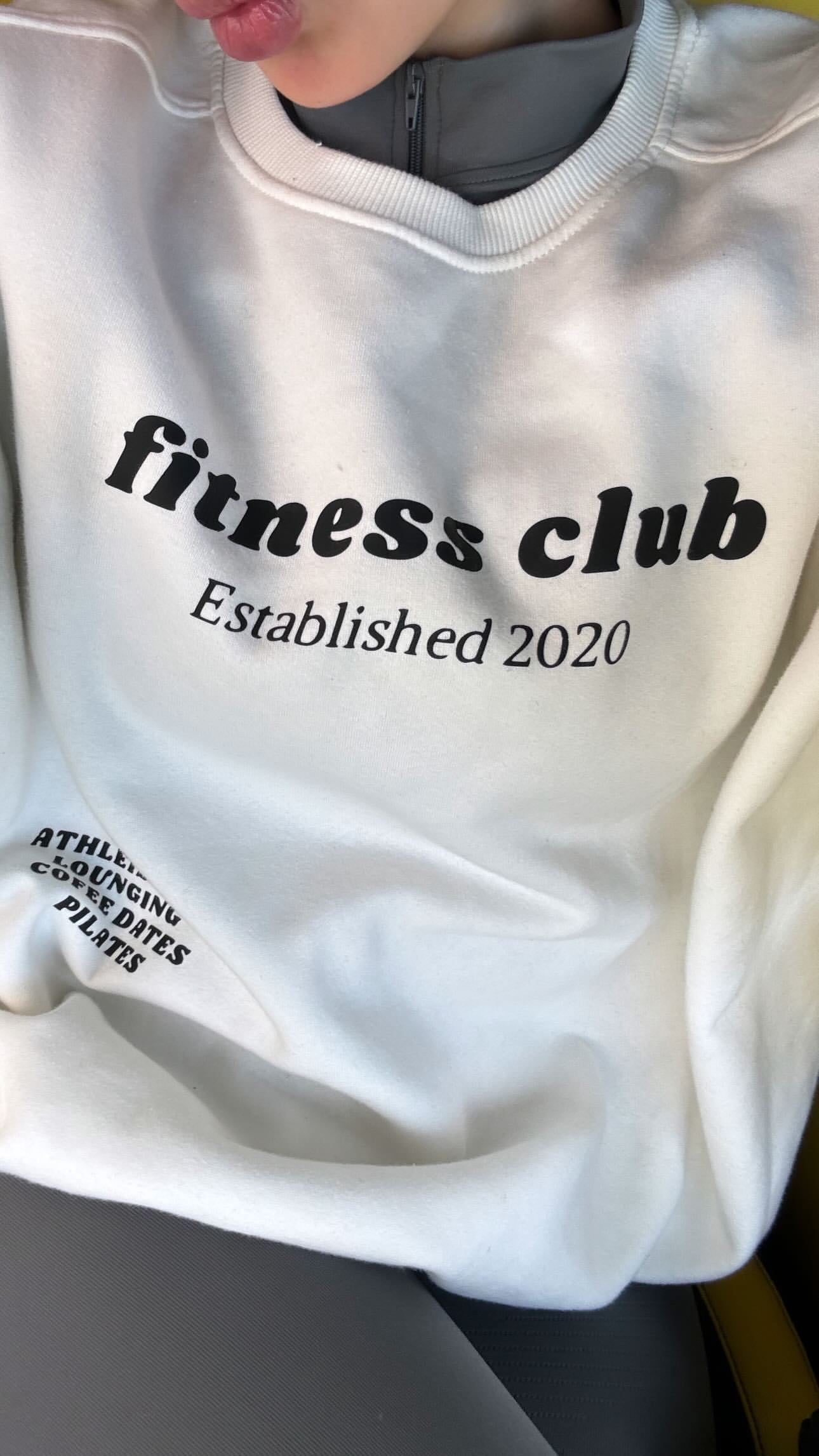 Sweatshirt Fitness club-Bleu