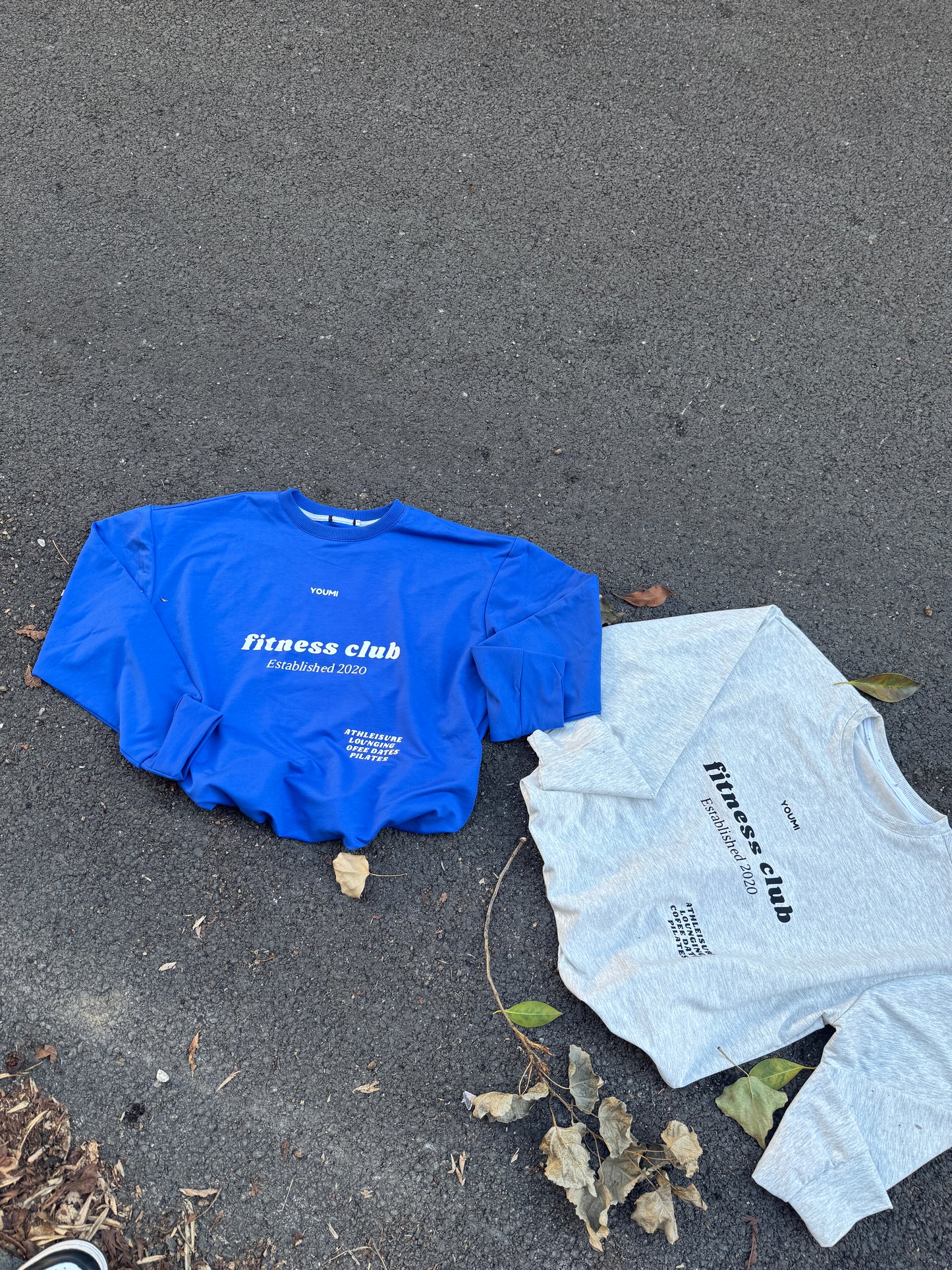 Sweatshirt Fitness club-Bleu