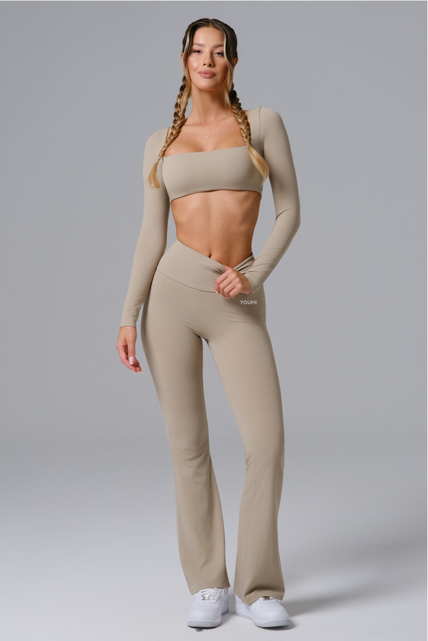 Flare legging-Latte