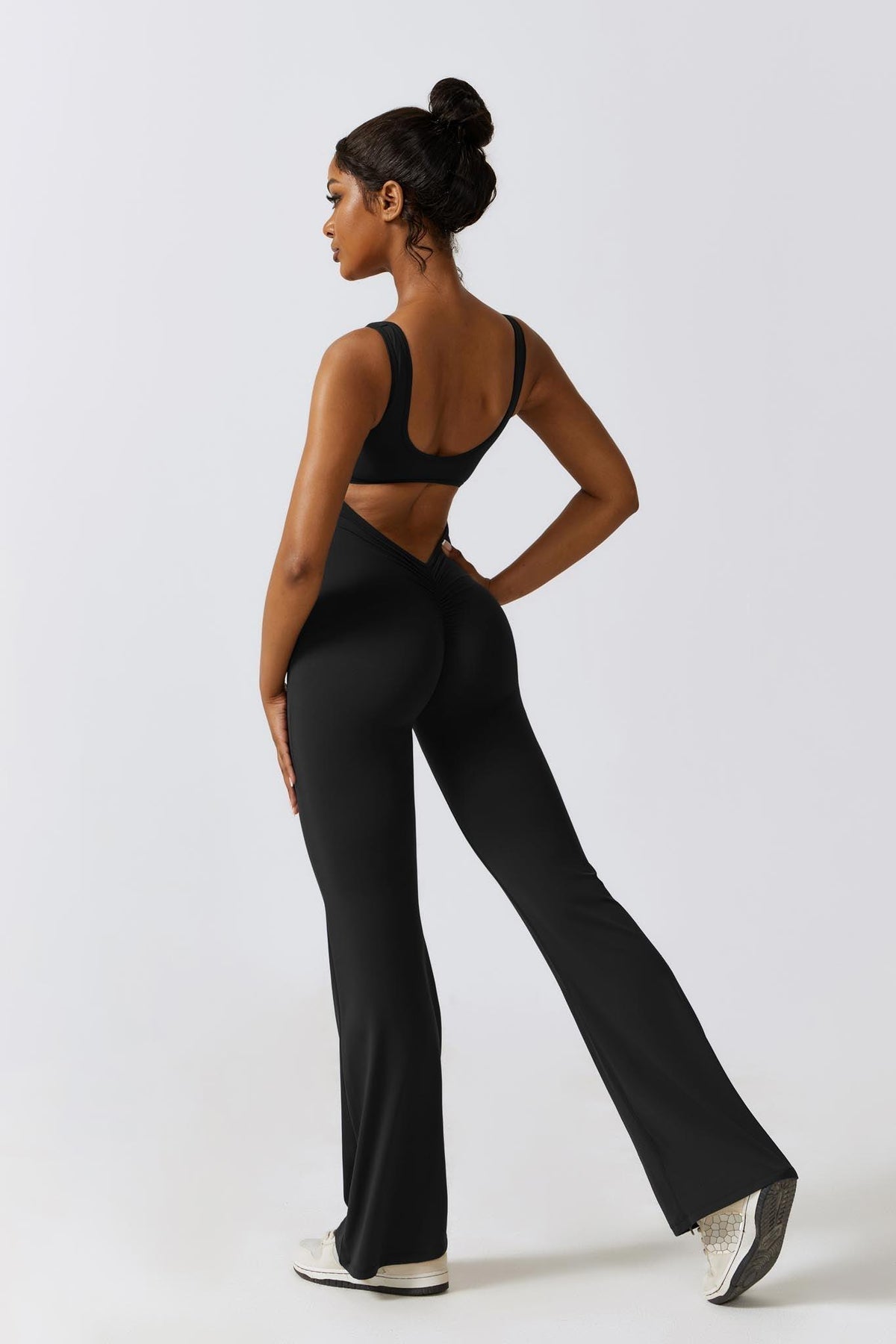 Sculpt Flare Jumpsuit – Black