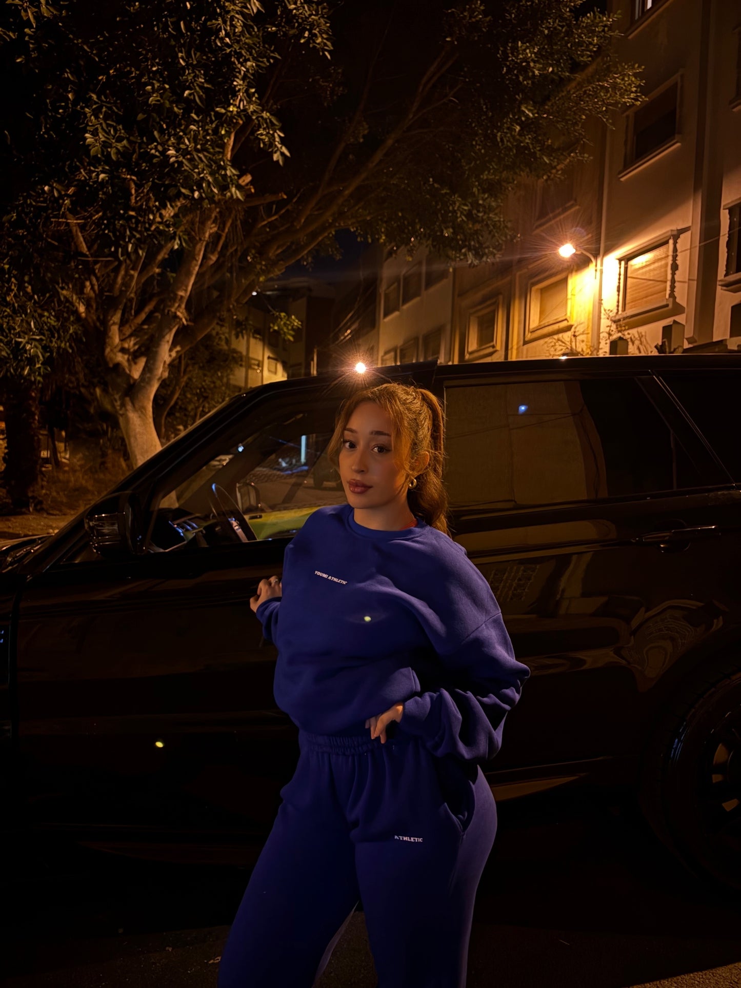 YOU.Sweat-2Pieces Oversized-Bleu