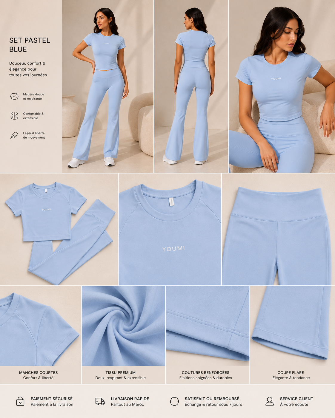 You.Flare Set-Baby Bleu