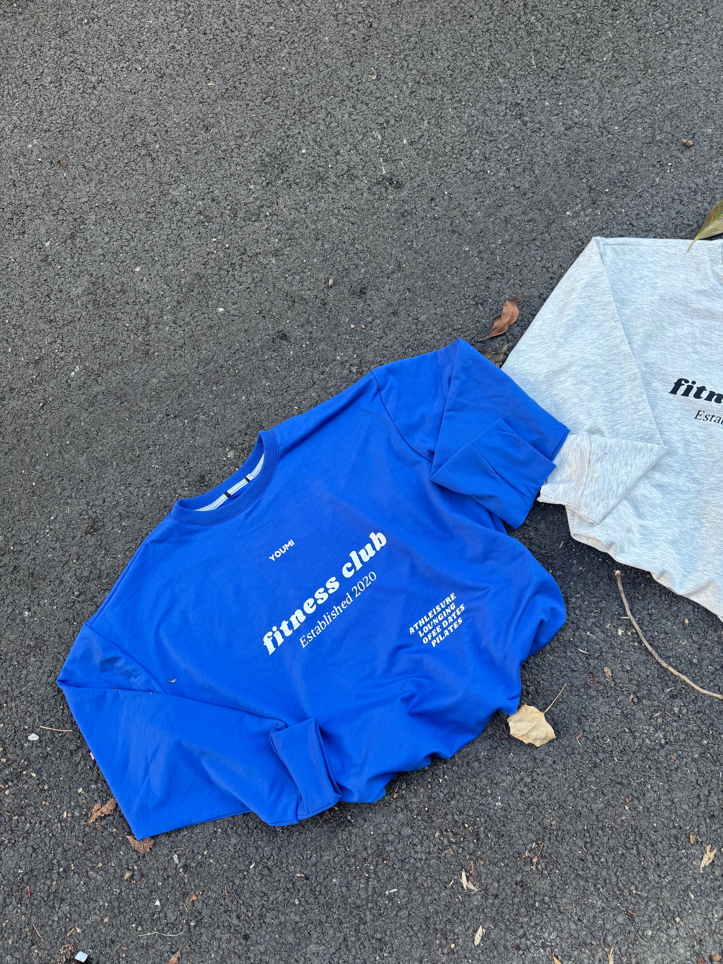 Sweatshirt Fitness club-Bleu