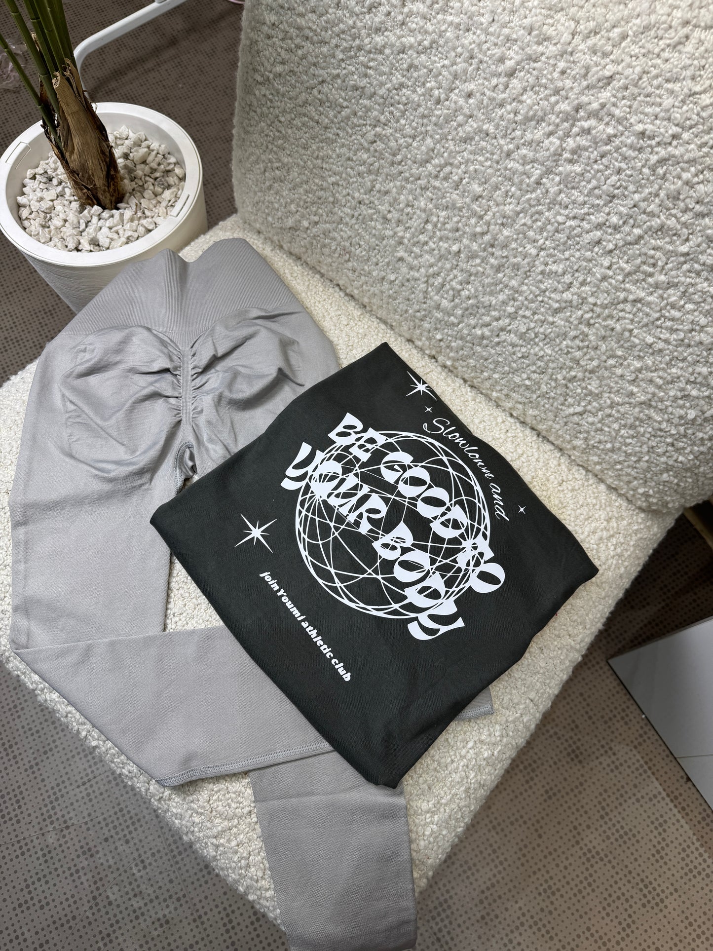Pack T-shit & Legging-Dark grey