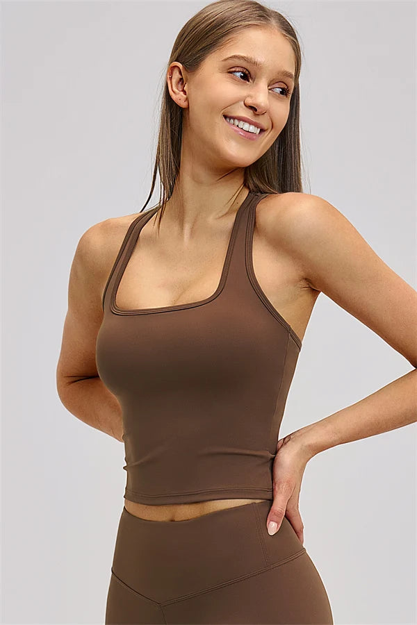 Crossback Bra-Brown