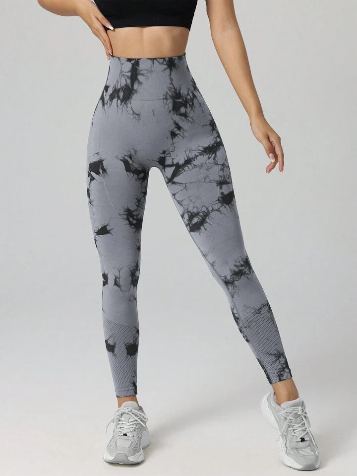 Tye Die youmi leggings in Light grey