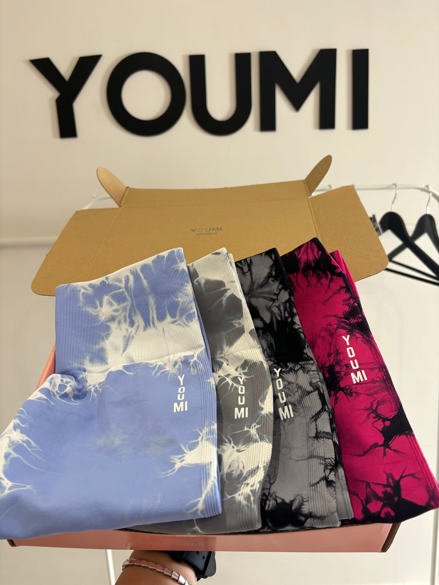 Tye Die youmi leggings in baby bleu