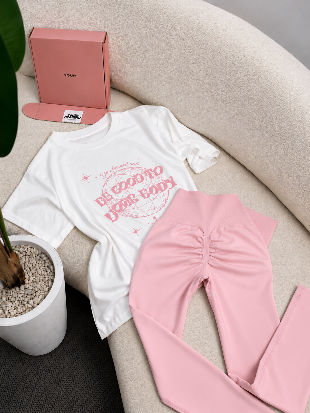 Pack oversize T-shirt-Baby Pink