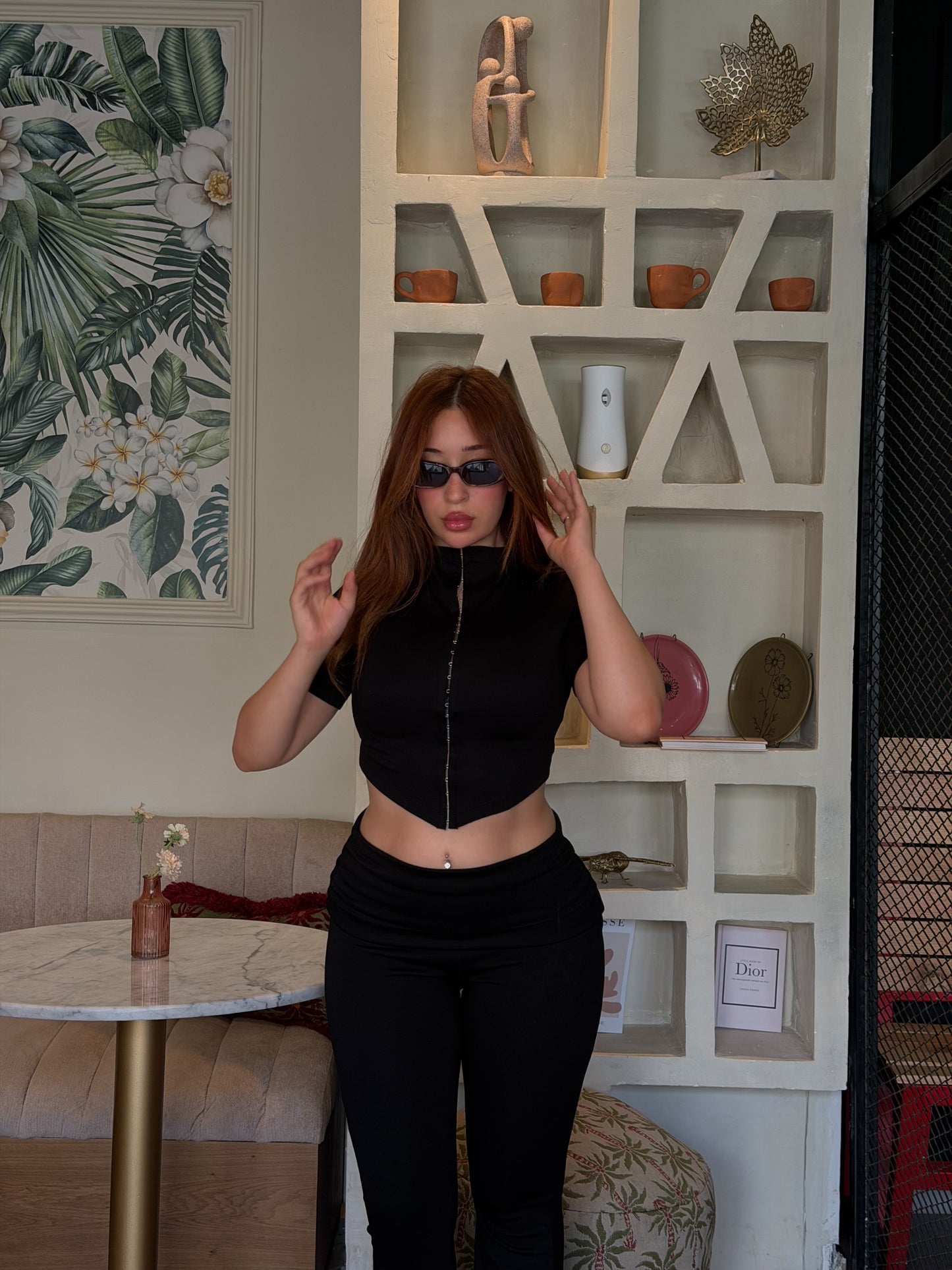 You.lounge falre set-Black