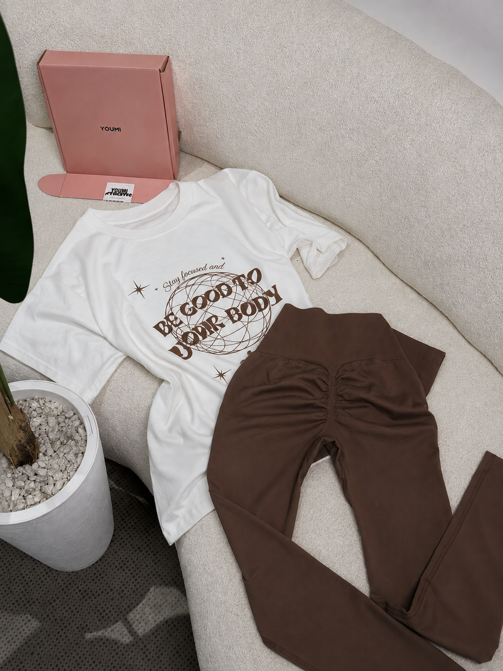 Pack oversize T-shirt-Brown