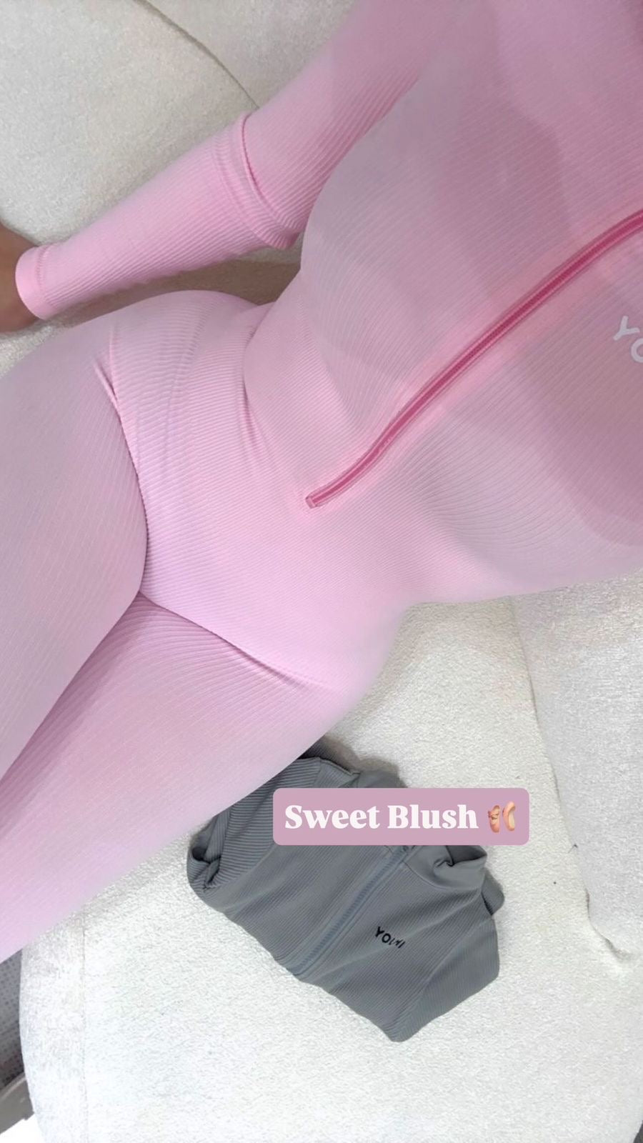 Zip Jumpsuit W Sleeves-Sweet Blush