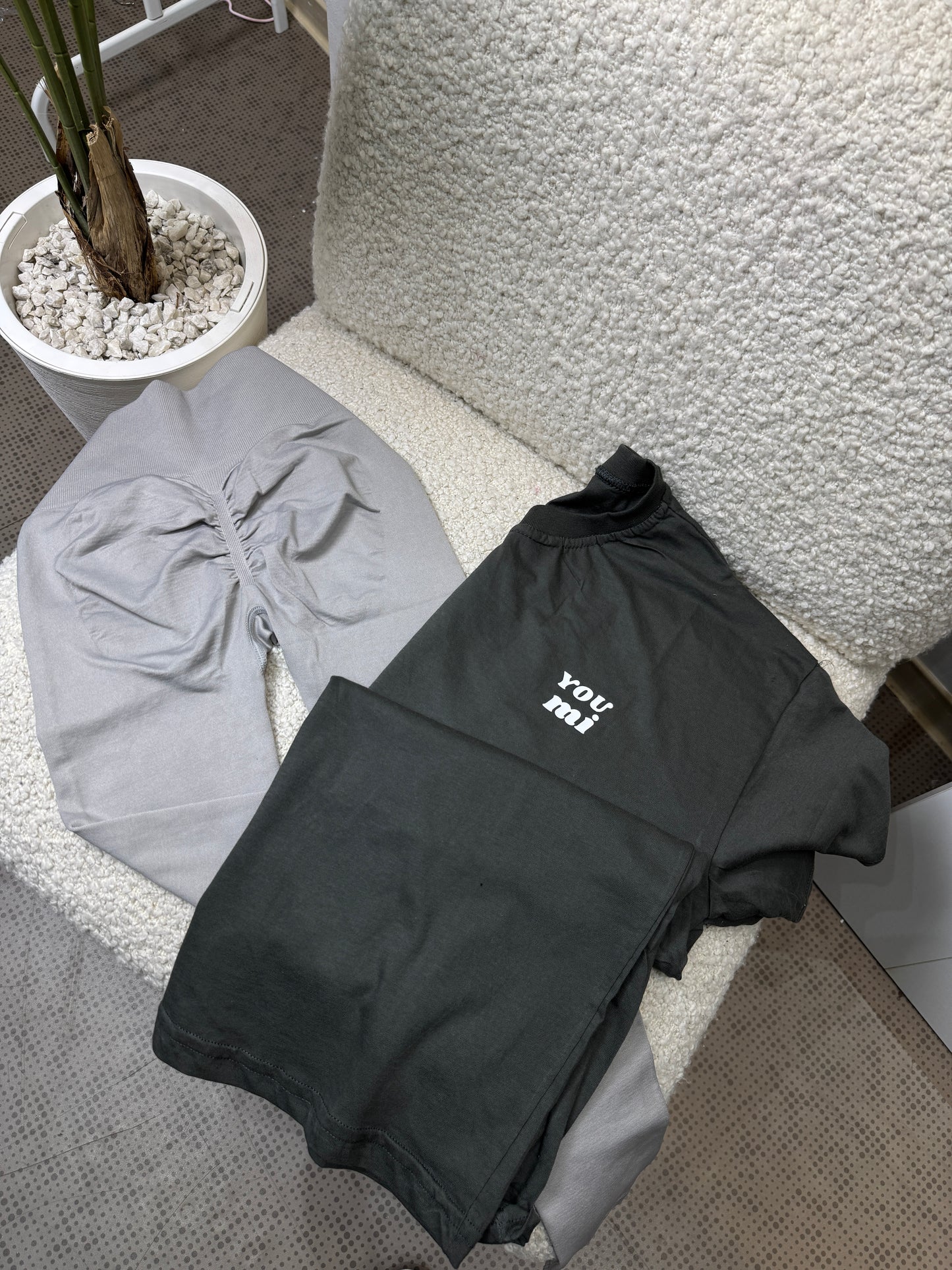 Pack T-shit & Legging-Dark grey