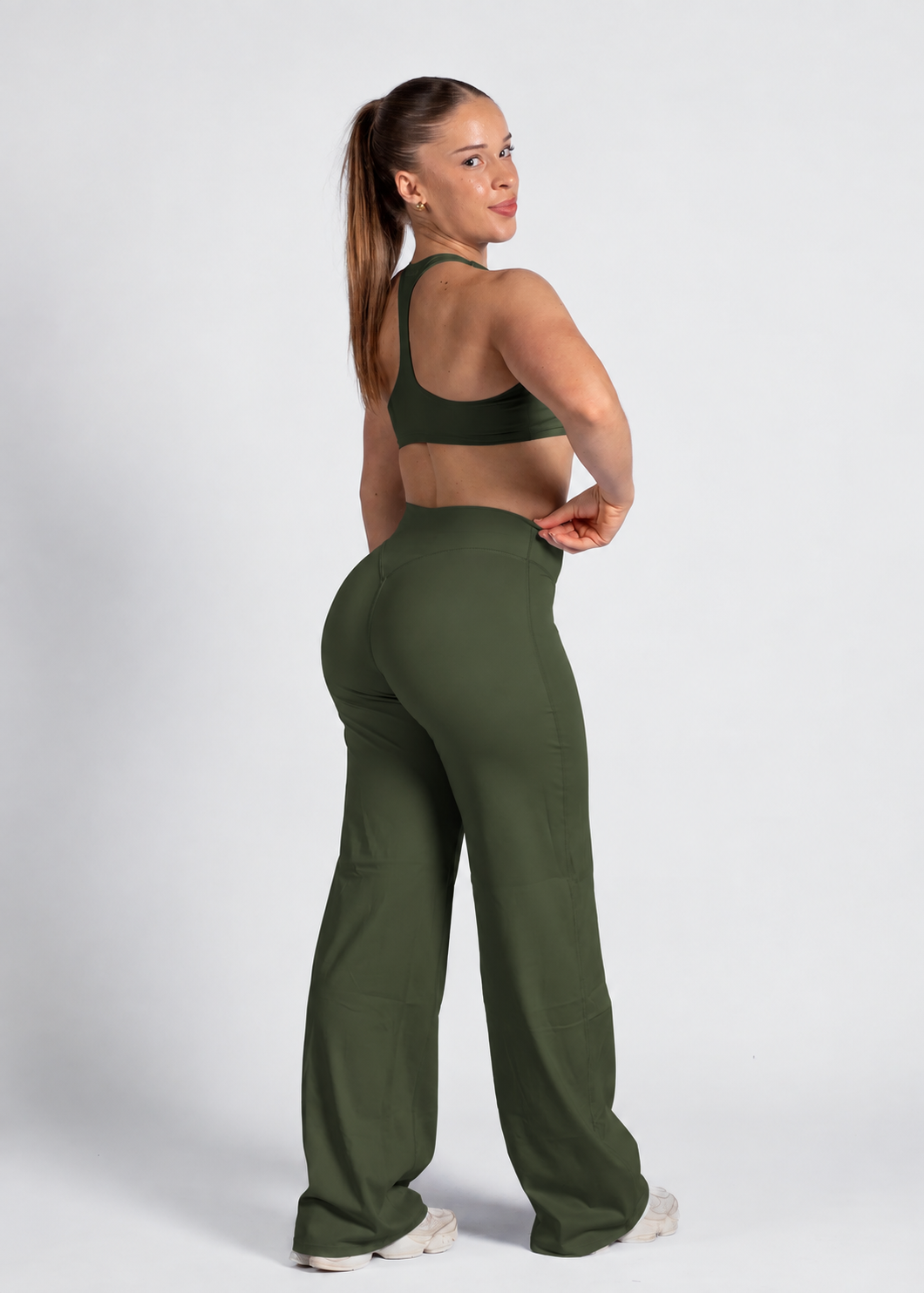 Extra flared Botom-Army Green