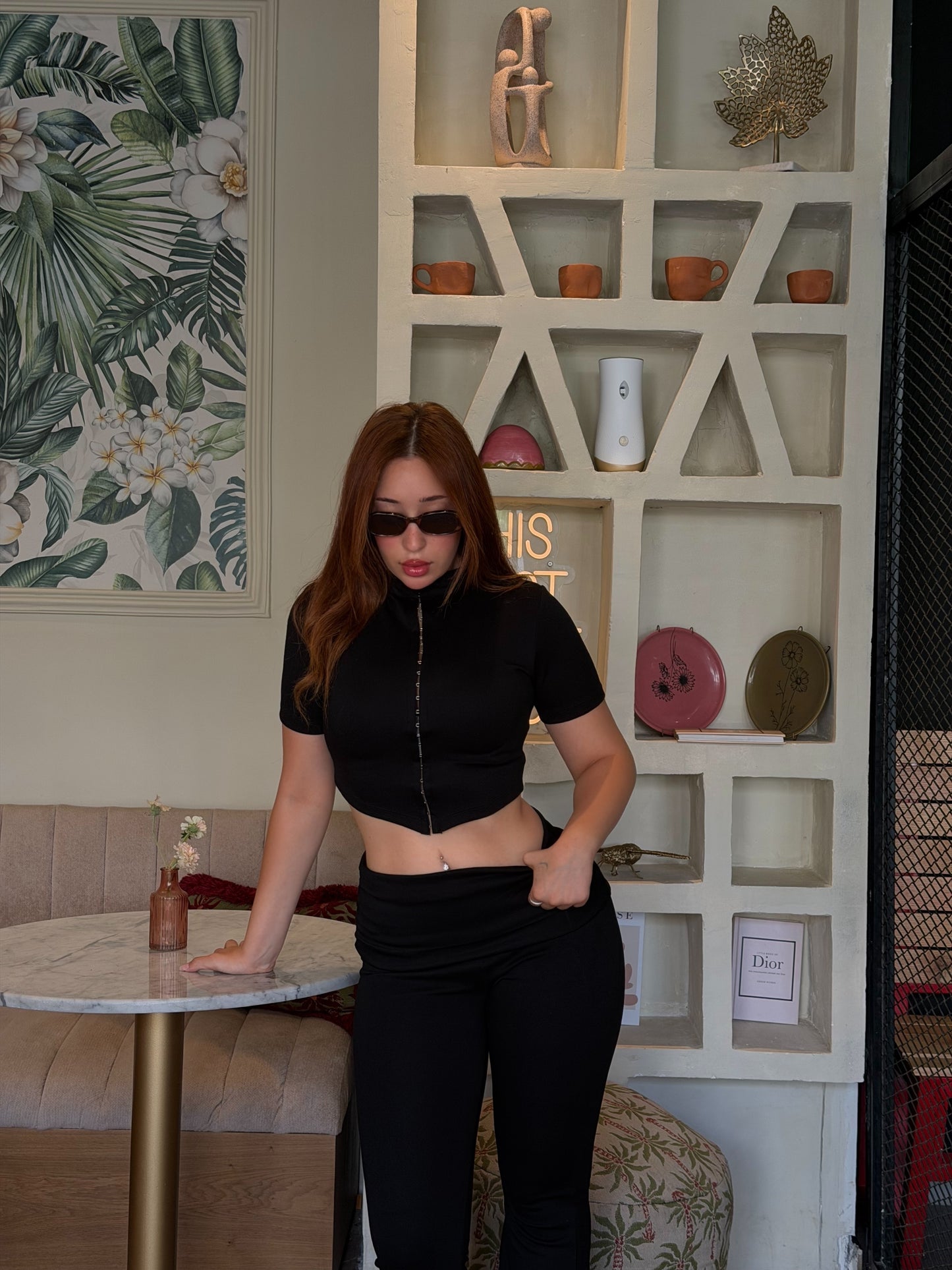 You.lounge falre set-Black