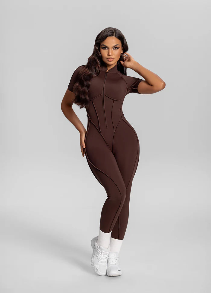 YOU.SUIT-No SleevesClose -Brown