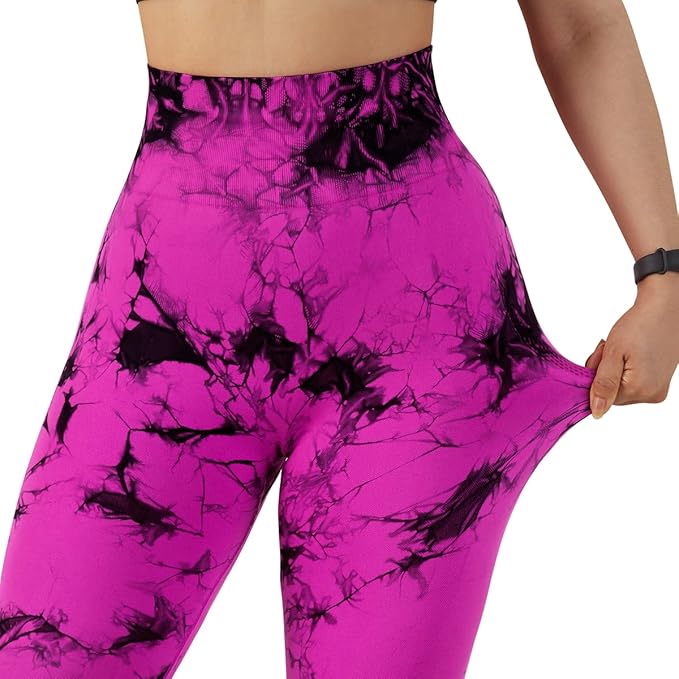 tie dye legging in dark pink