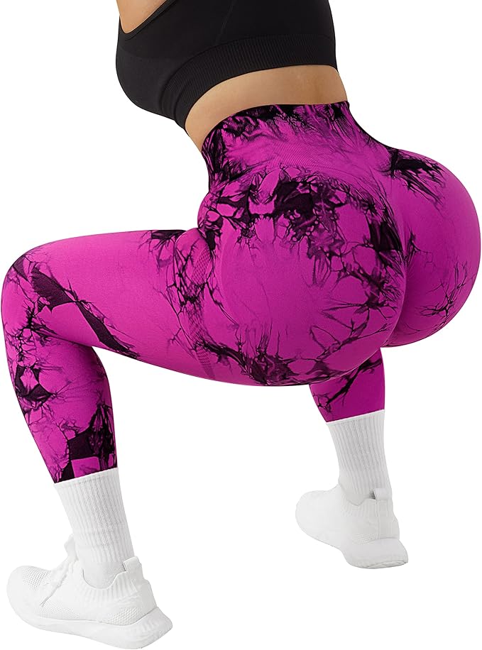 tie dye legging in dark pink