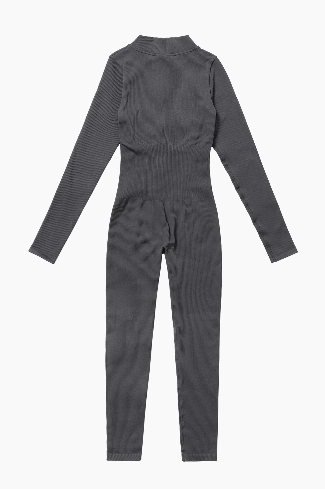 Zip Jumpsuit W Sleeves-Grey Latte