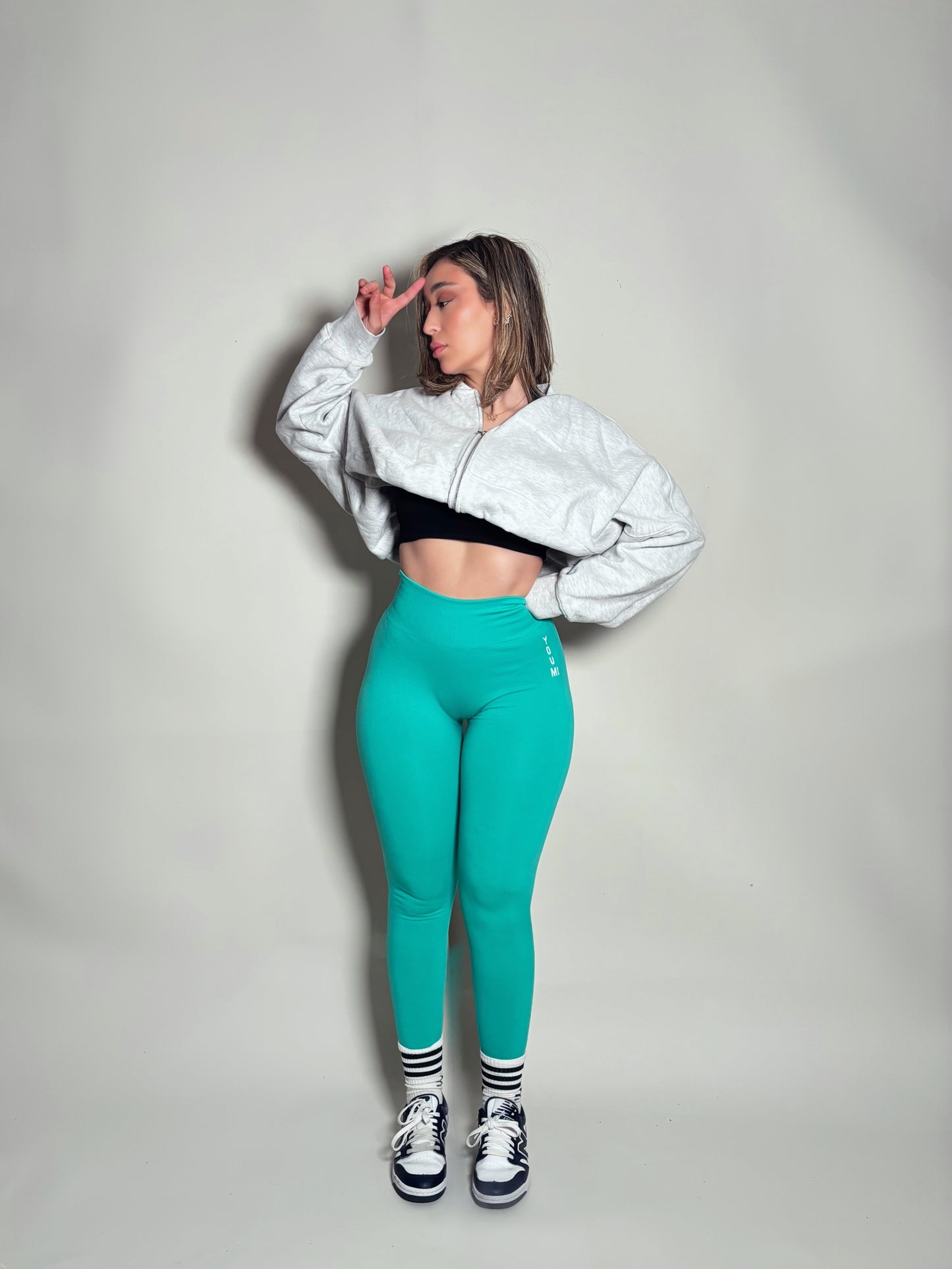 Power stretch Leggings in Flashy Green