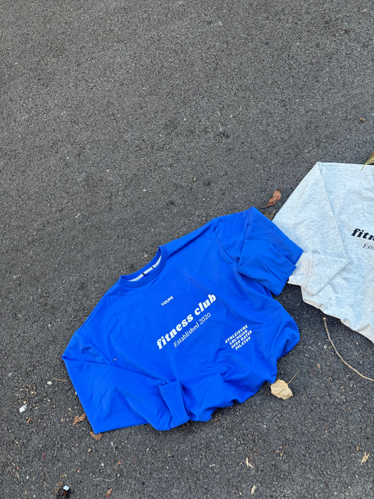 Sweatshirt Fitness club-Bleu