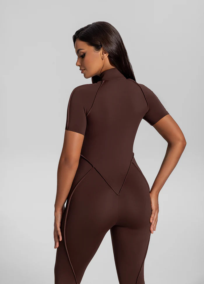 YOU.SUIT-No SleevesClose -Brown