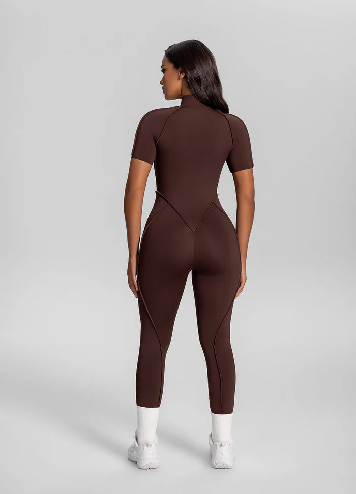 YOU.SUIT-No SleevesClose -Brown