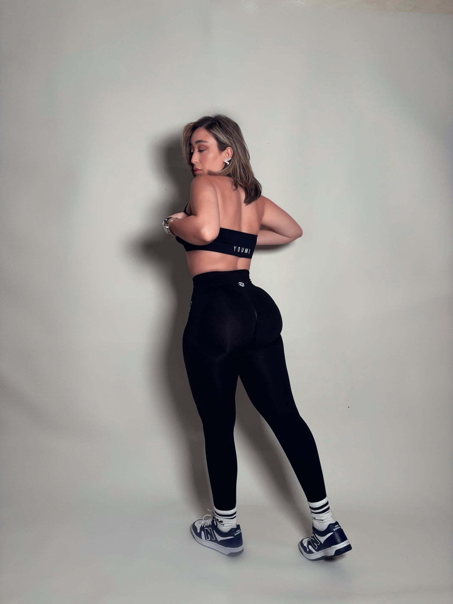 Power stretch Leggings in Dark Black