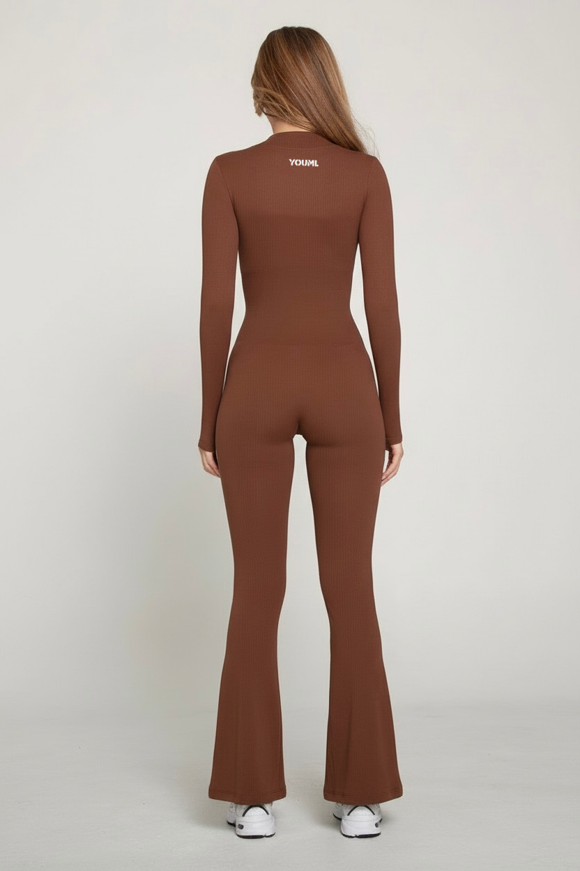One Zip Jumpsuit-Choco