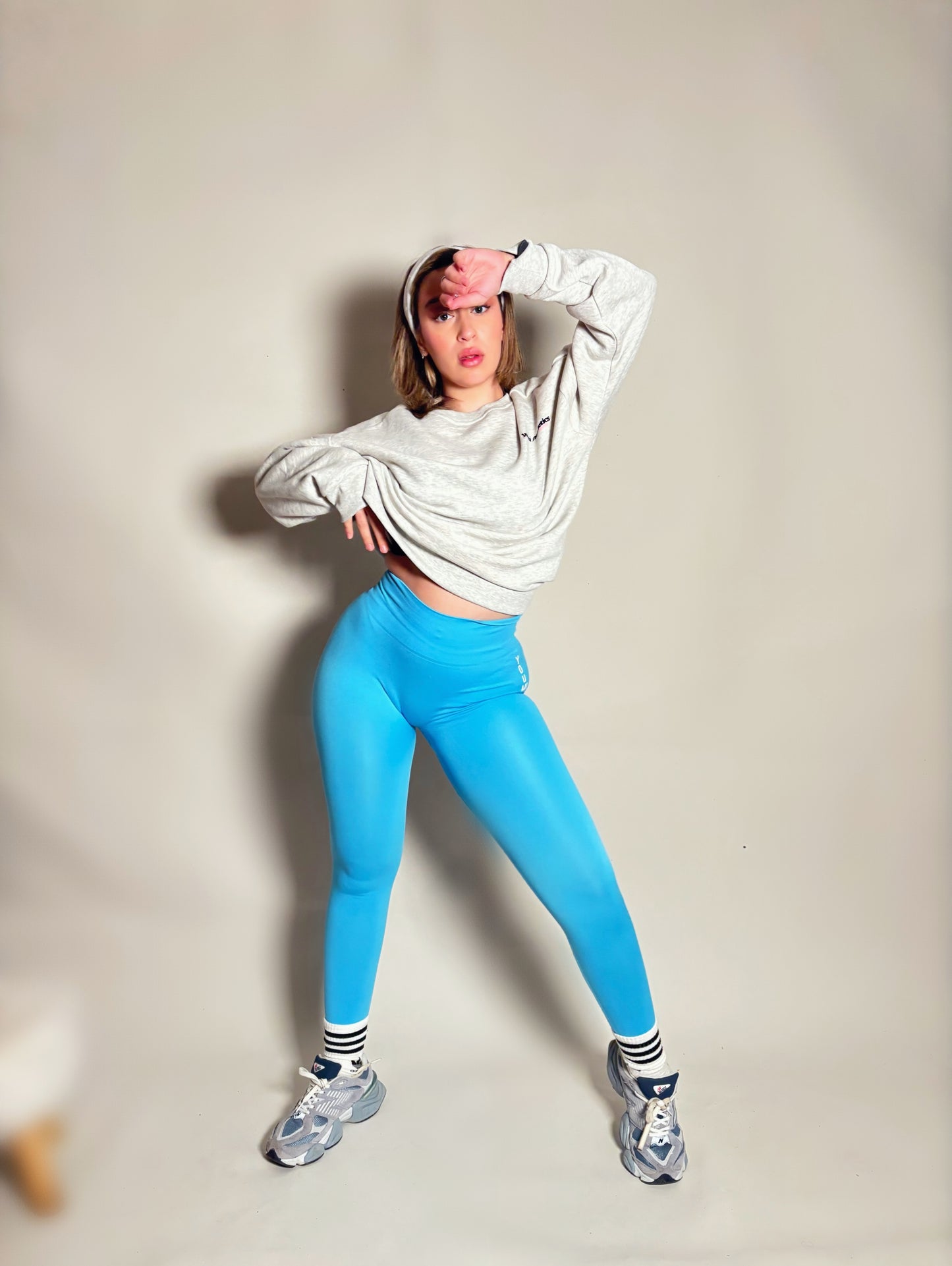 Power stretch Leggings in Light Bleu