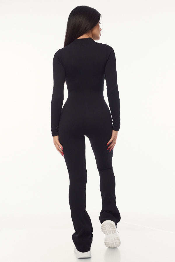 One Zip Jumpsuit-Pure Black