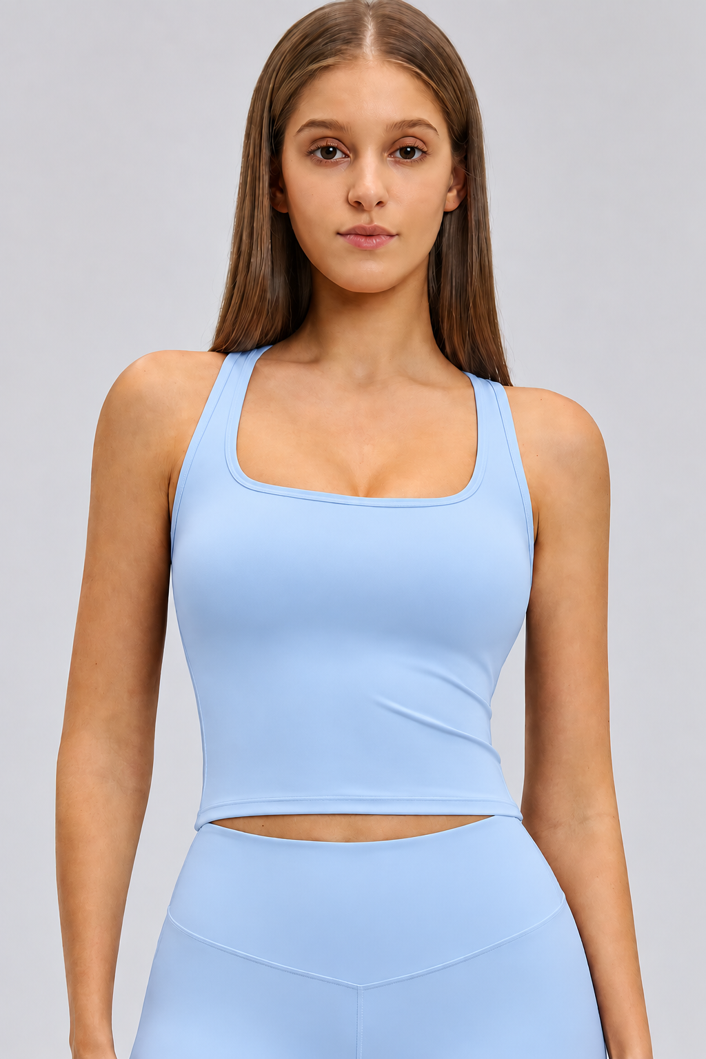 Crossback Bra-Baby Bleu